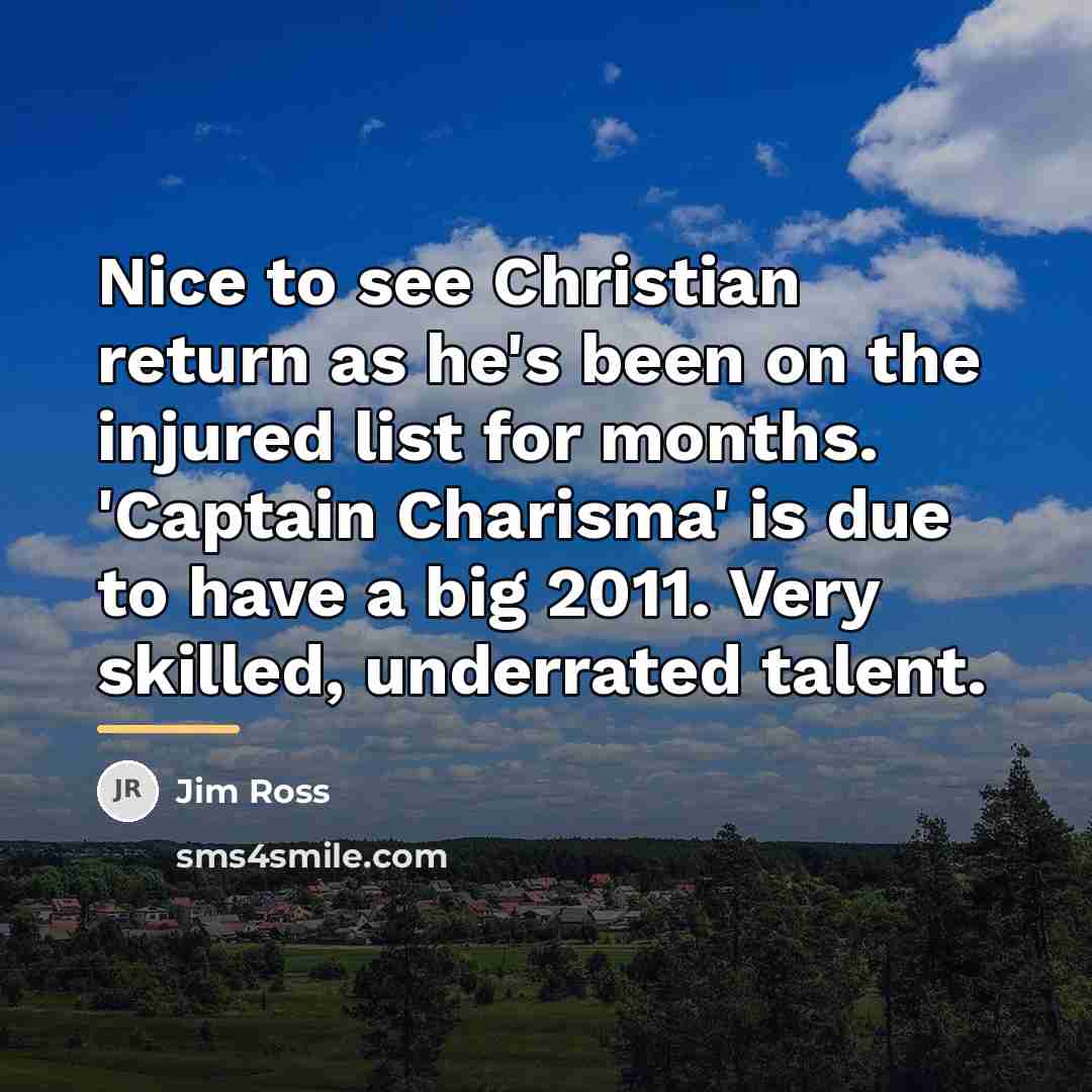 “Nice to see Christian return as he's been on the…” quote by Jim Ross
