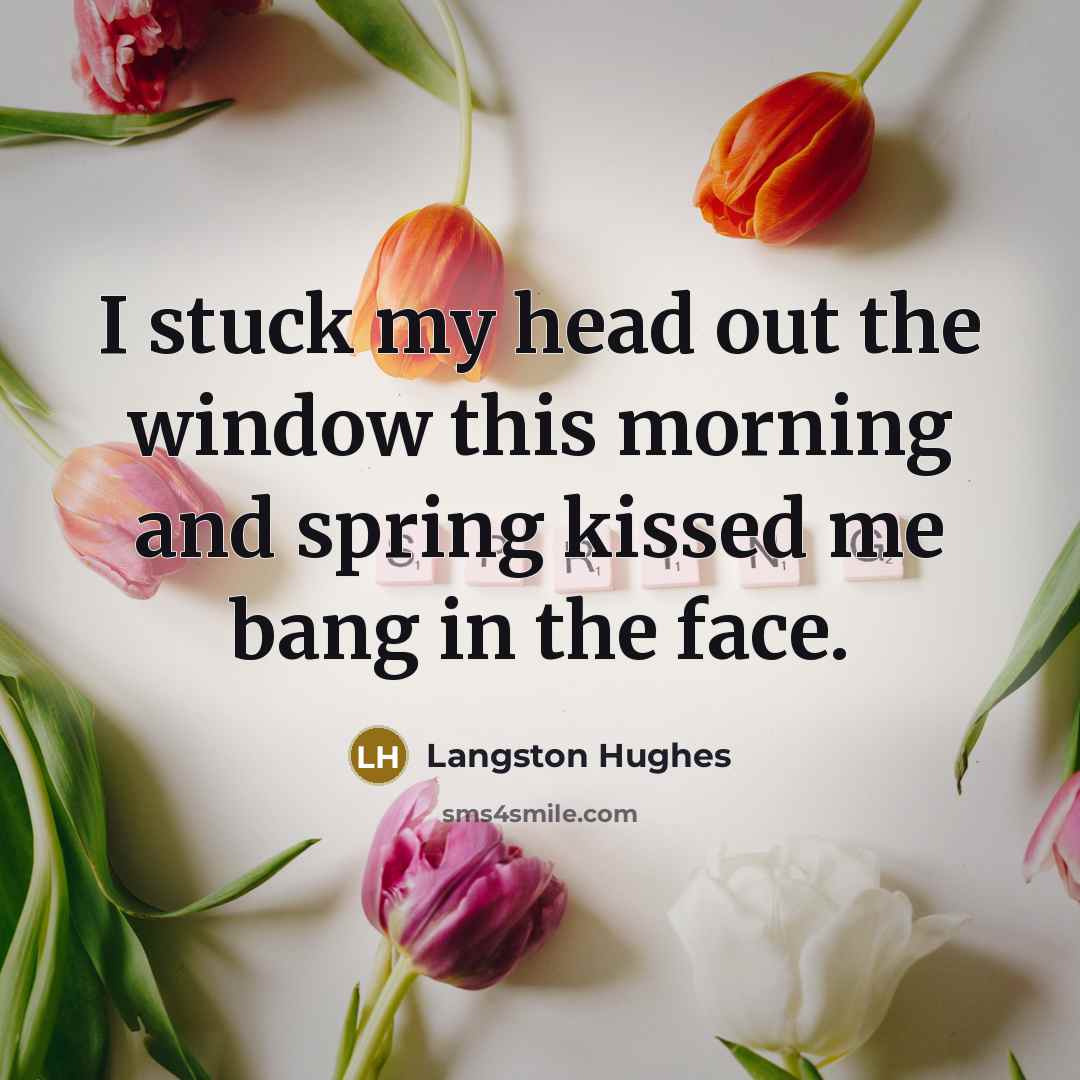 “I stuck my head out the window this morning and…” quote by Langston Hughes