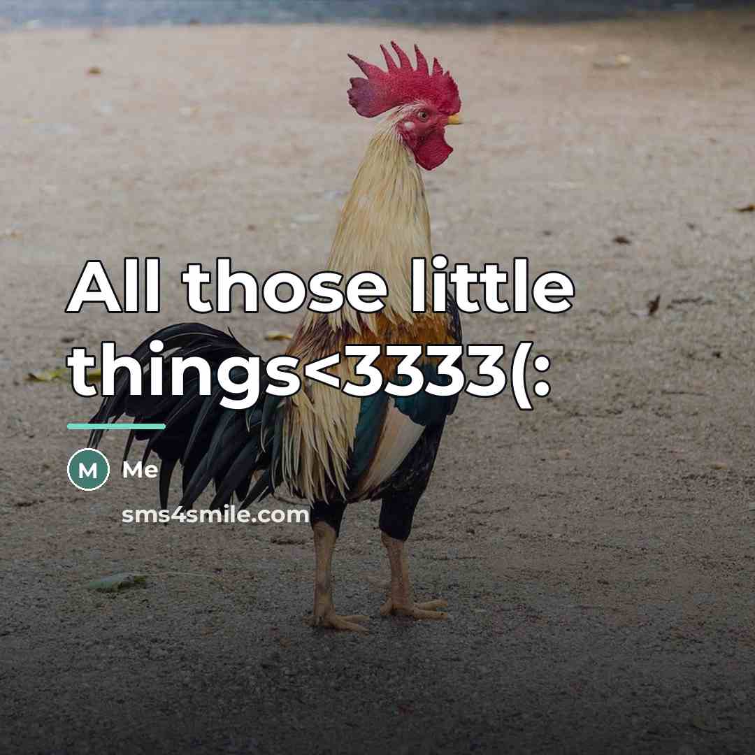 “All those little things…” quote by Me