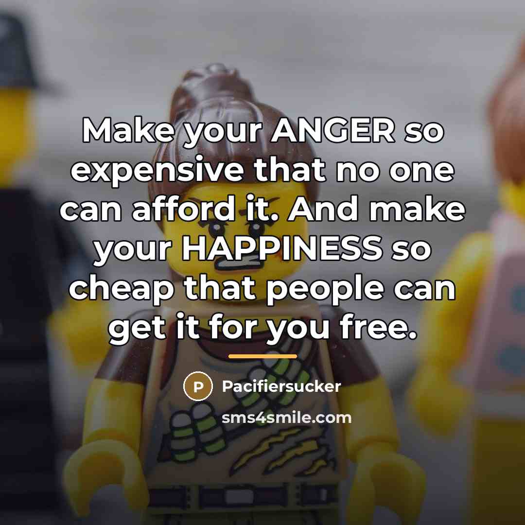 “Make your ANGER so expensive that no one can afford…” quote by Pacifiersucker