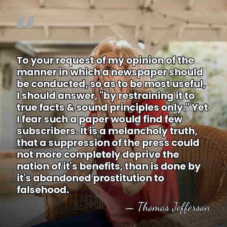 To your request of my opinion of the manner in which a&hellip; - Thomas Jefferson