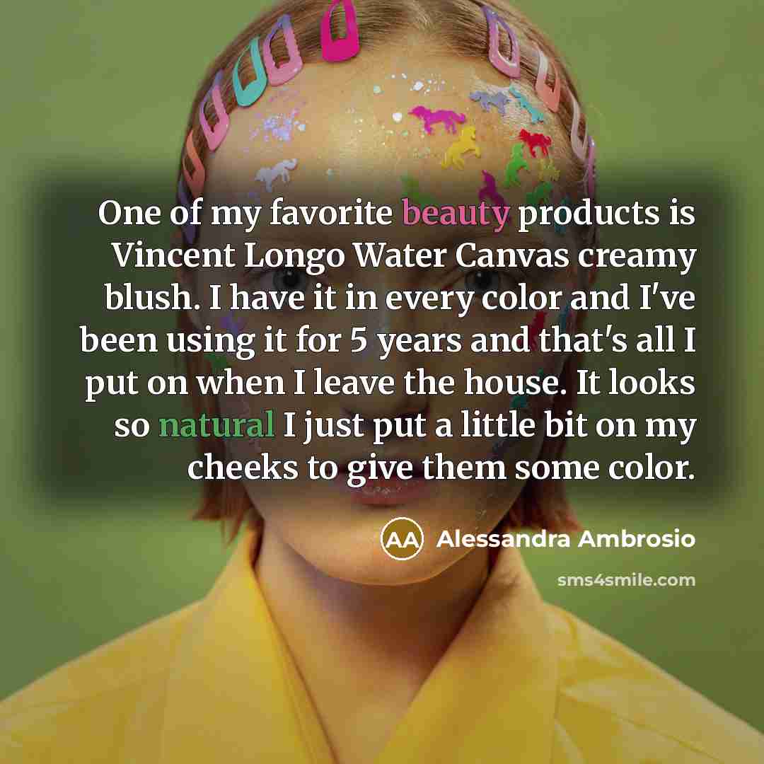 “One of my favorite beauty products is Vincent Longo Water…” quote by Alessandra Ambrosio