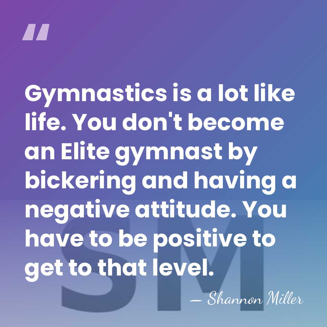 Gymnastics is a lot like life. You don't become an Elite gymnast&hellip; - Shannon Miller