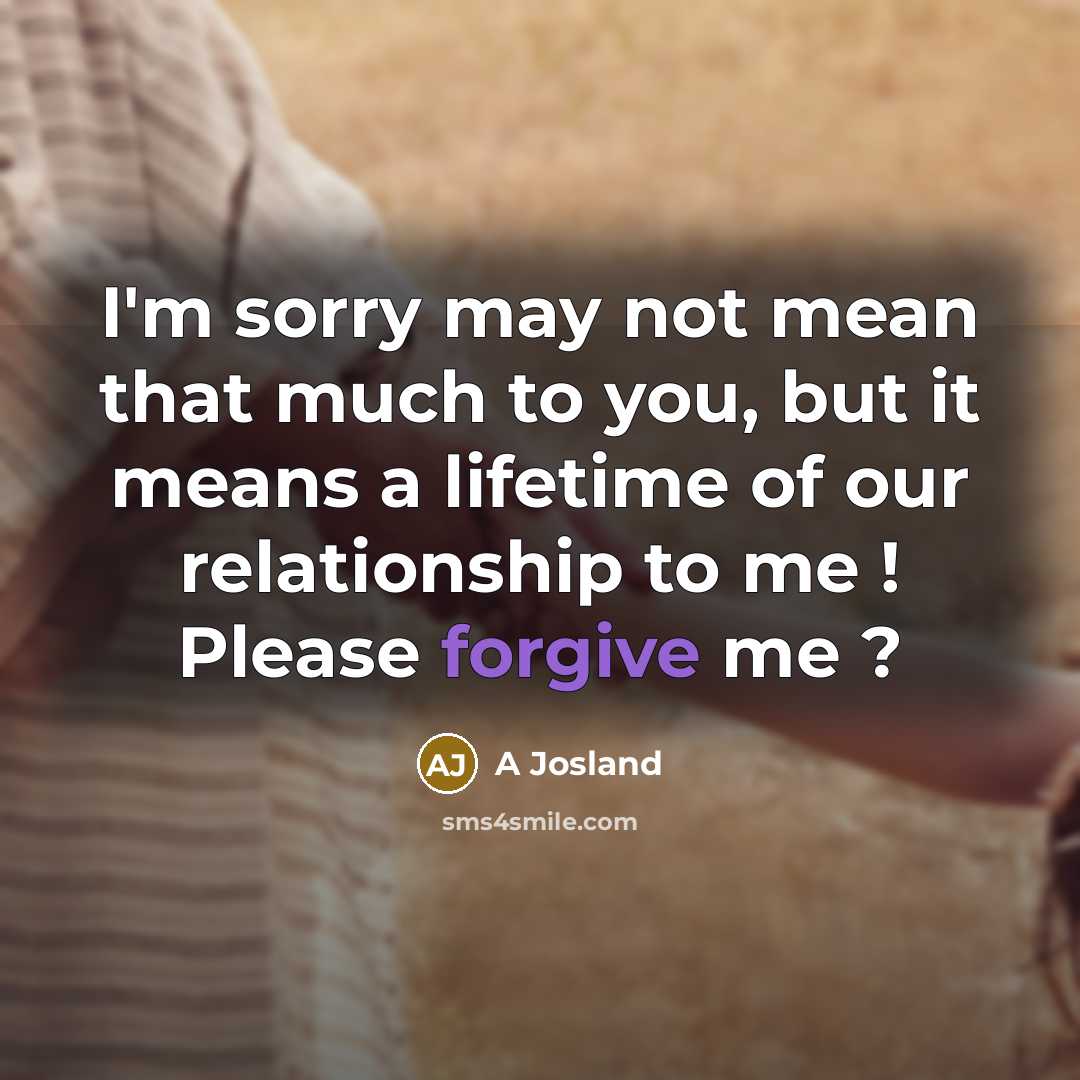 “I'm sorry may not mean that much to you, but…” quote by A Josland