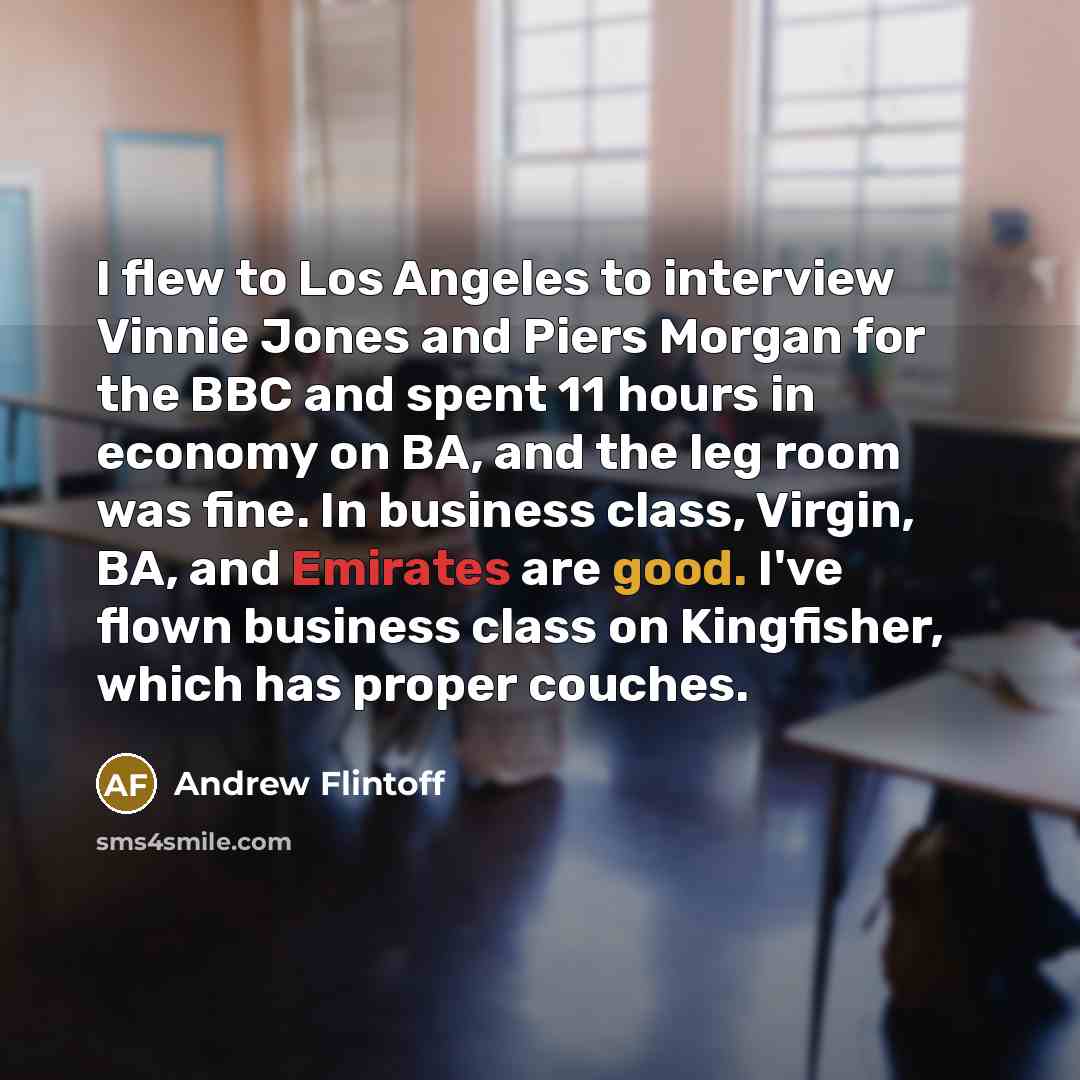 “I flew to Los Angeles to interview Vinnie Jones and…” quote by Andrew Flintoff