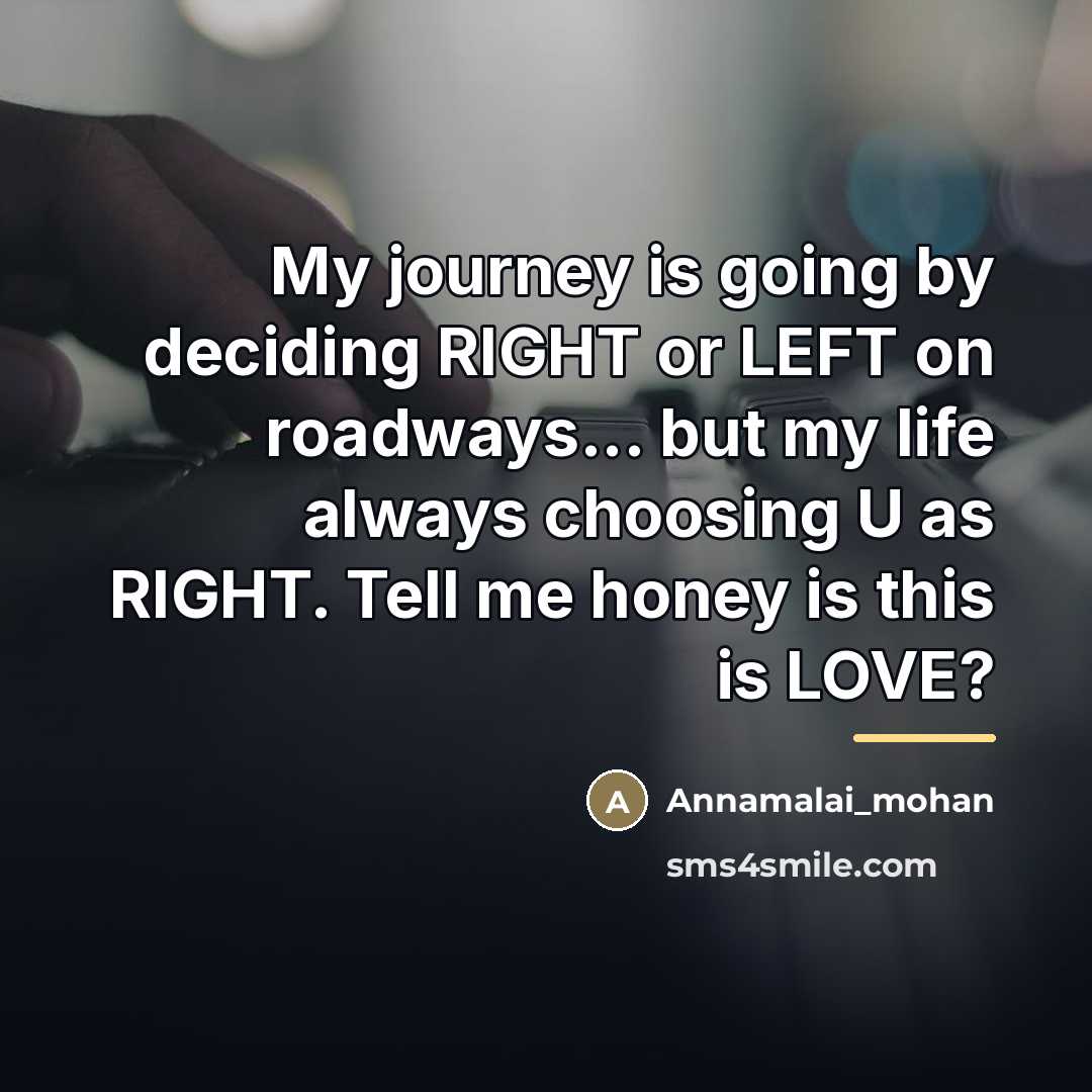 “My journey is going by deciding RIGHT or LEFT on…” quote by Annamalai_mohan