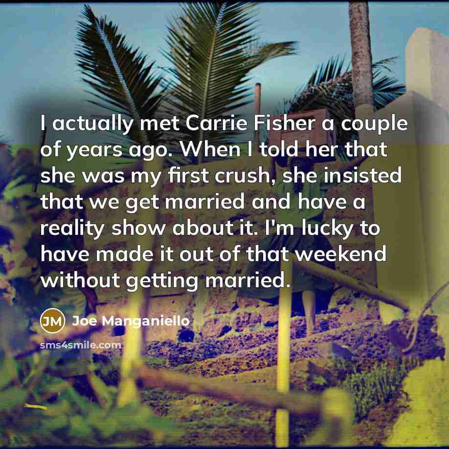 “I actually met Carrie Fisher a couple of years ago.…” quote by Joe Manganiello
