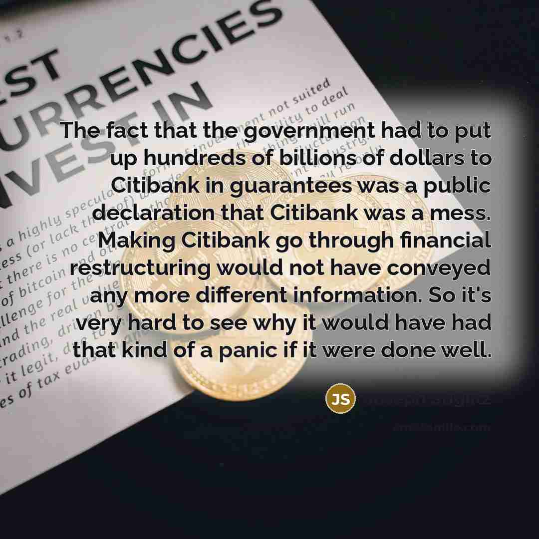“The fact that the government had to put up hundreds…” quote by Joseph Stiglitz