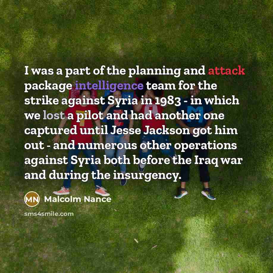 “I was a part of the planning and attack package…” quote by Malcolm Nance