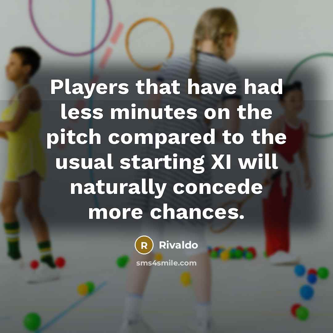 “Players that have had less minutes on the pitch compared…” quote by Rivaldo