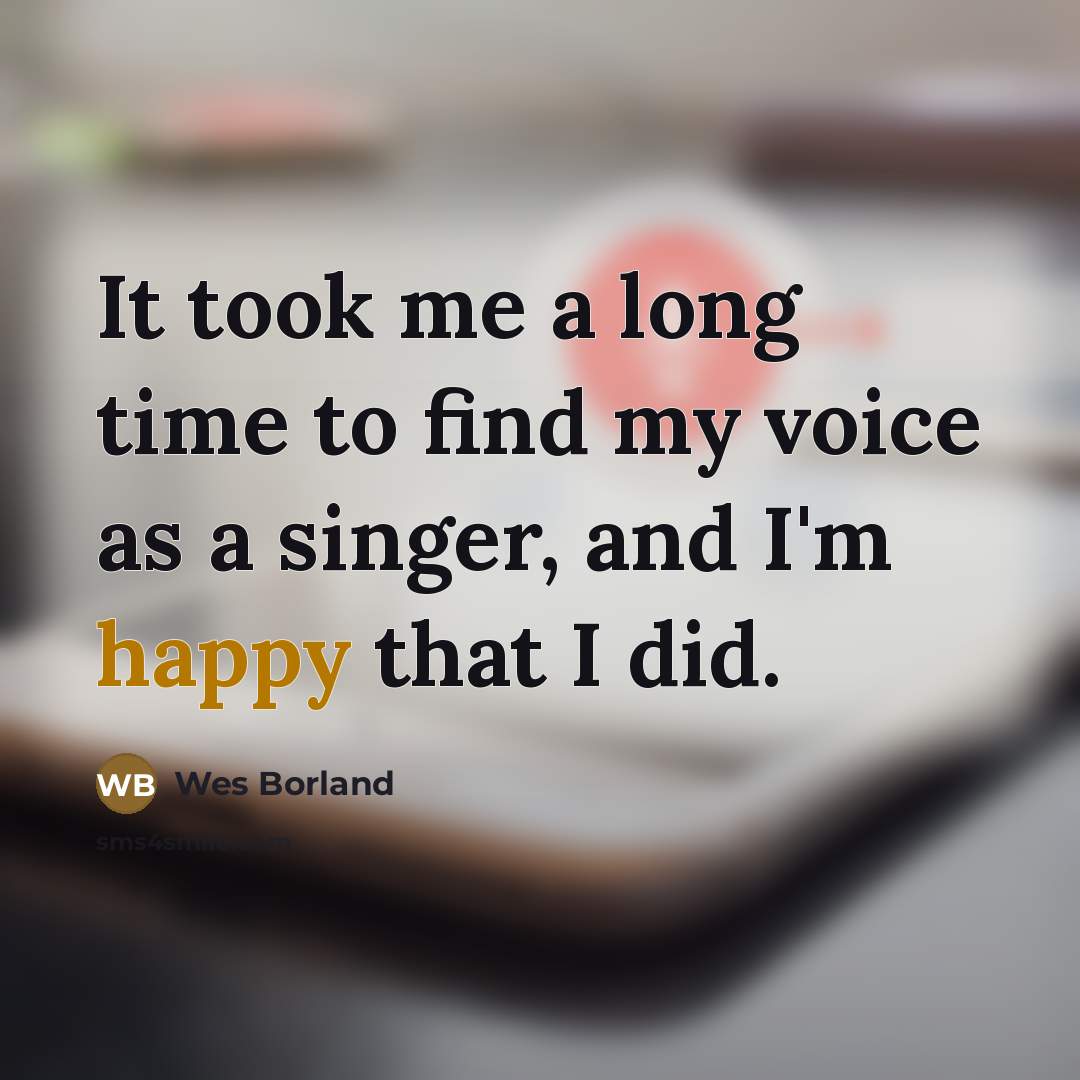“It took me a long time to find my voice…” quote by Wes Borland