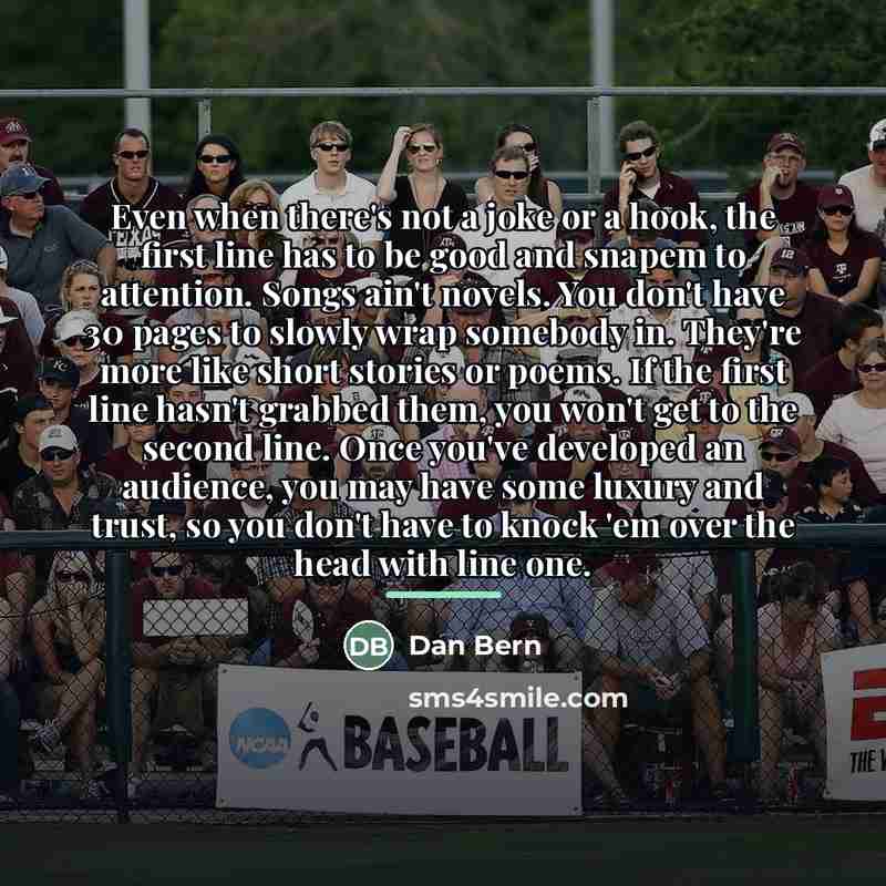“Even when there's not a joke or a hook, the…” quote by Dan Bern