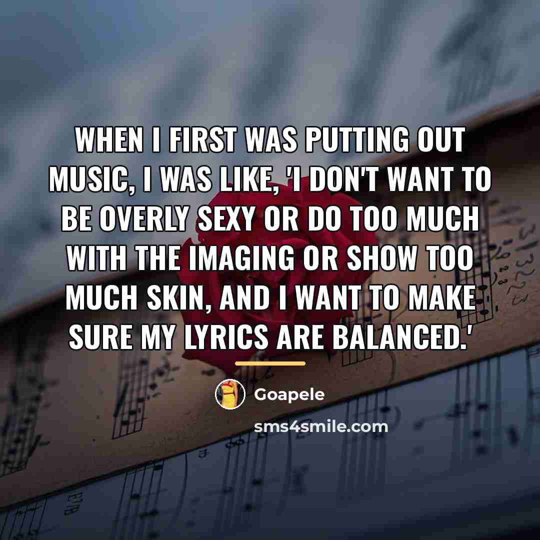 “When I first was putting out music, I was like,…” quote by Goapele