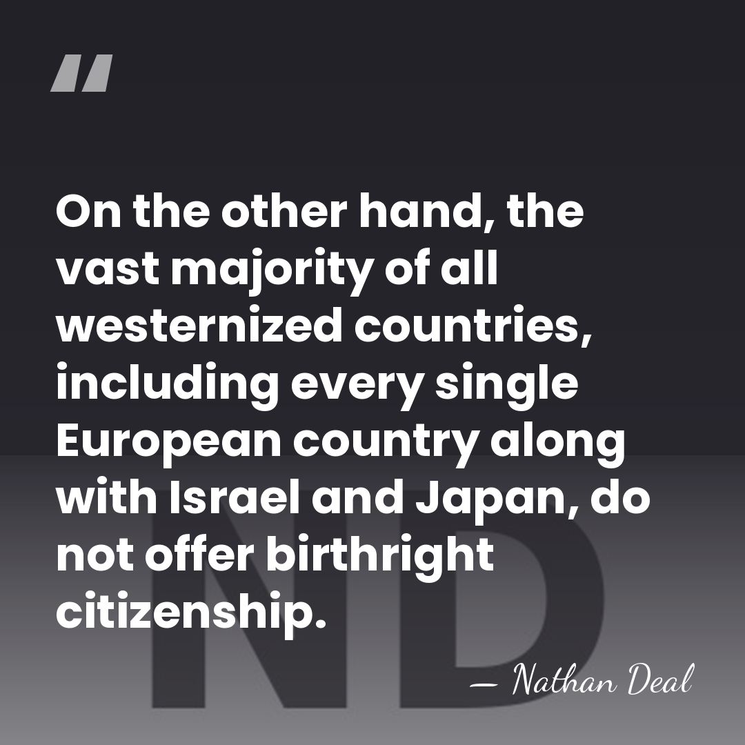 On the other hand, the vast majority of all westernized countries, including&hellip; - Nathan Deal