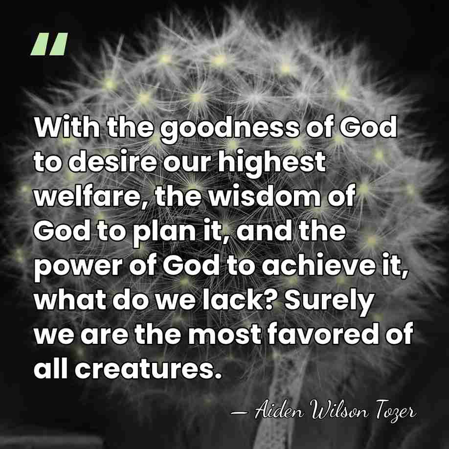 With the goodness of God to desire our highest welfare, the wisdom&hellip; - Aiden Wilson Tozer