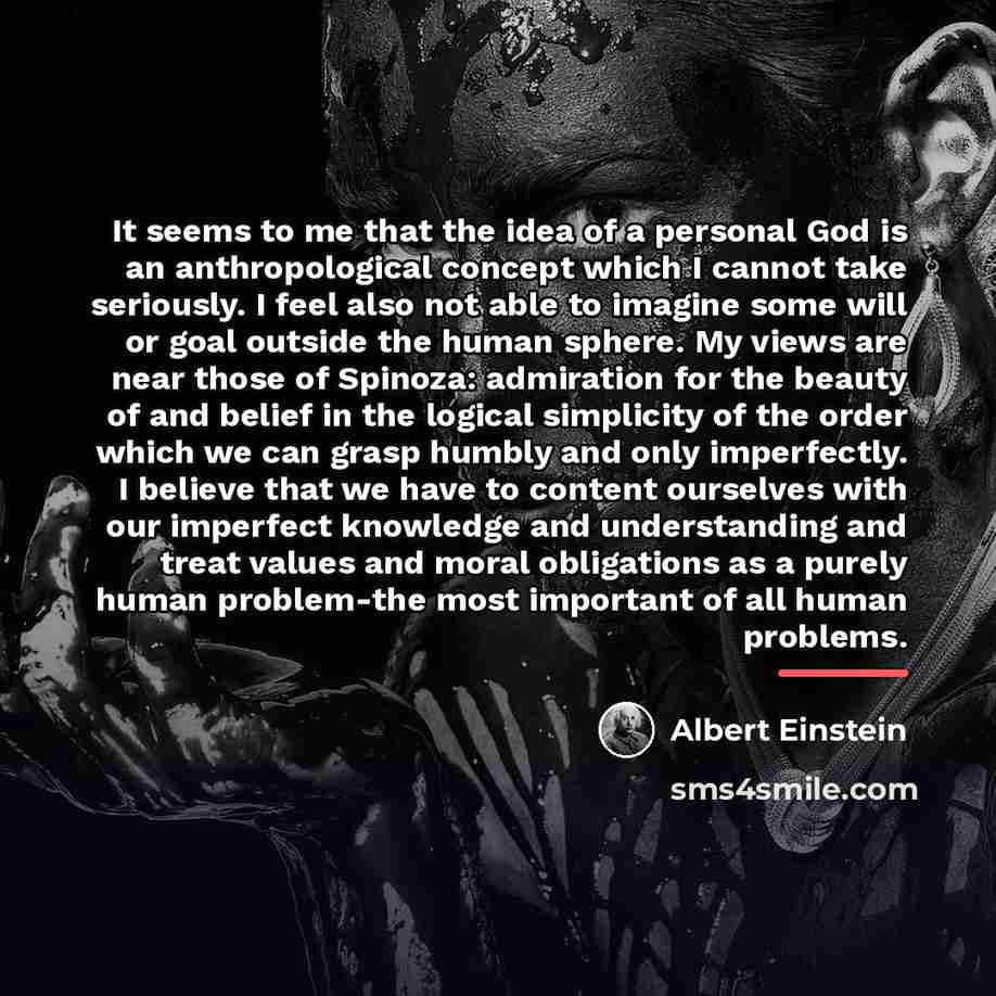 “It seems to me that the idea of a personal…” quote by Albert Einstein