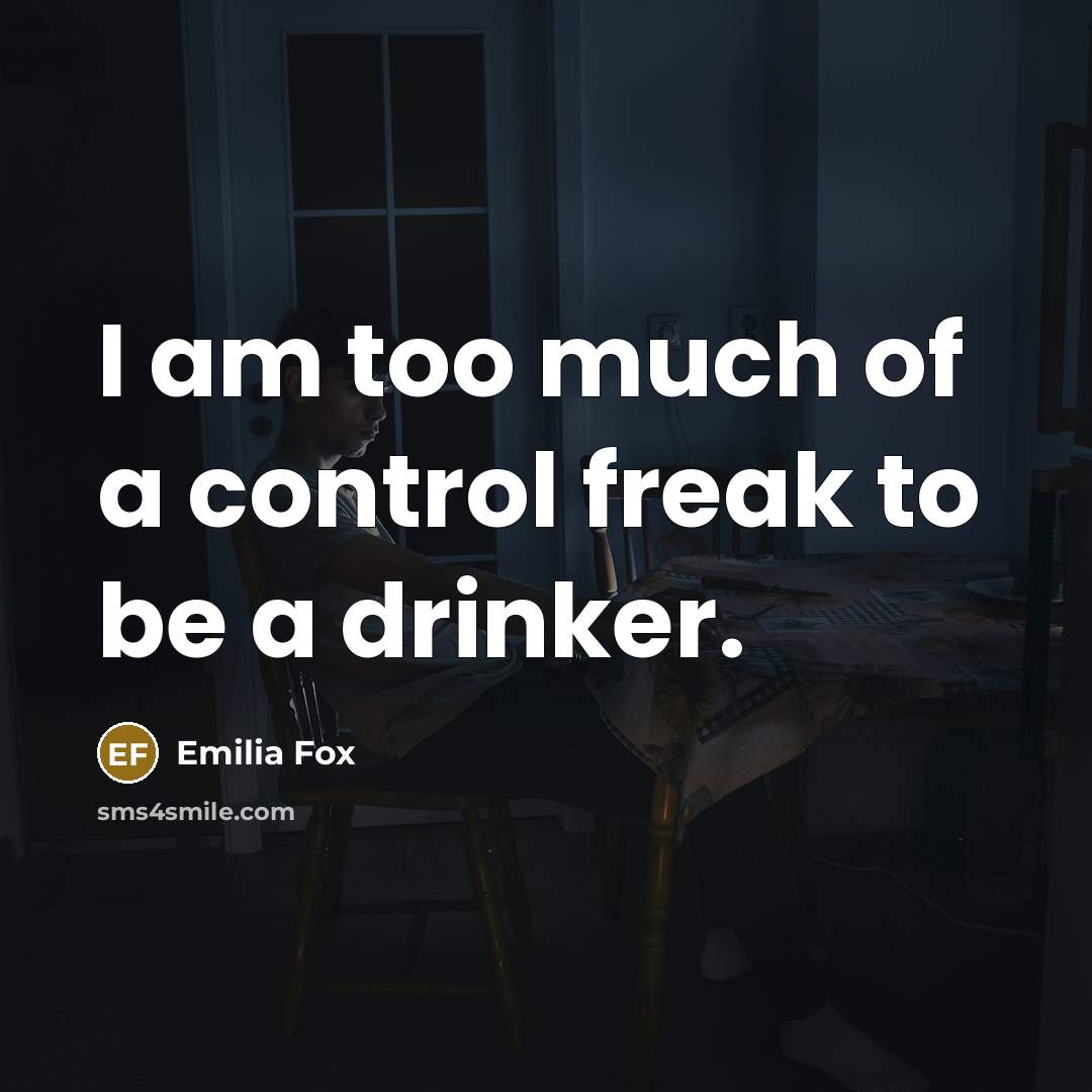 “I am too much of a control freak to be…” quote by Emilia Fox