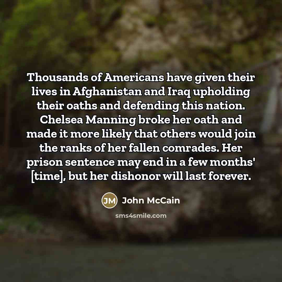 “Thousands of Americans have given their lives in Afghanistan and…” quote by John McCain