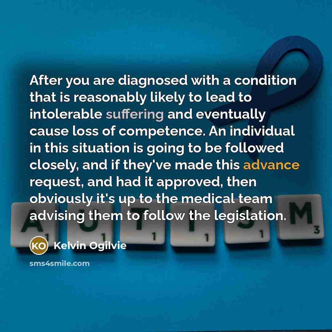 “After you are diagnosed with a condition that is reasonably…” quote by Kelvin Ogilvie