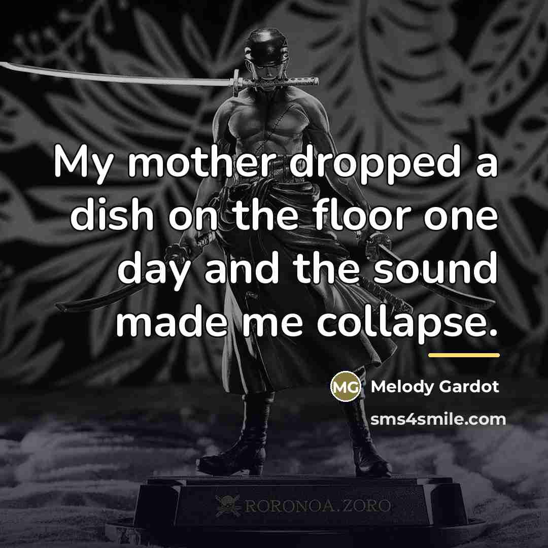“My mother dropped a dish on the floor one day…” quote by Melody Gardot