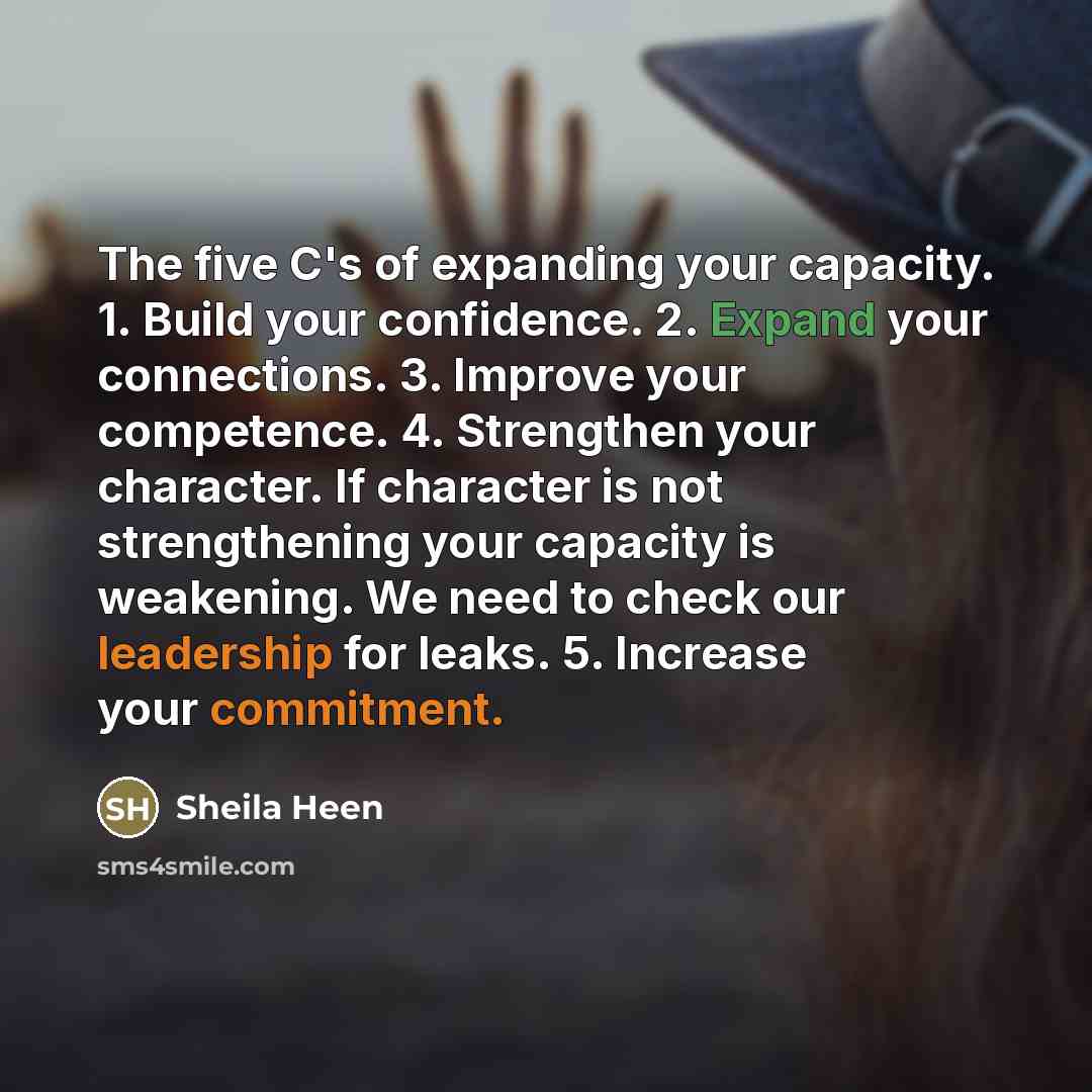 “The five C's of expanding your capacity. 1. Build your…” quote by Sheila Heen