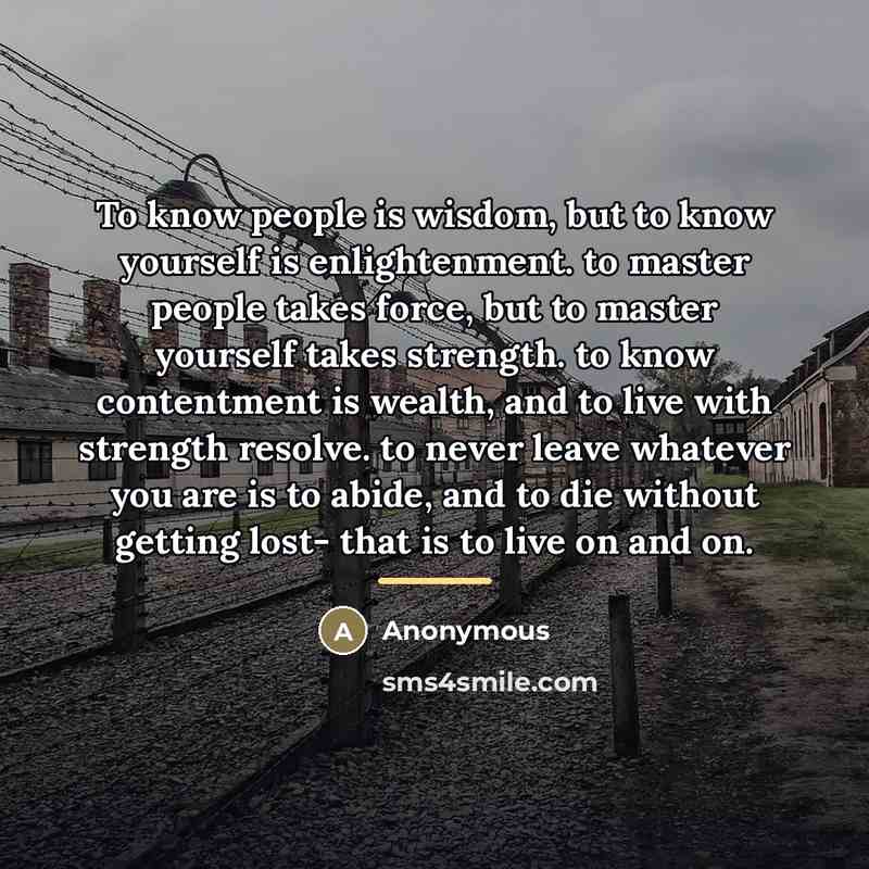 “To know people is wisdom, but to know yourself is…” quote by Anonymous