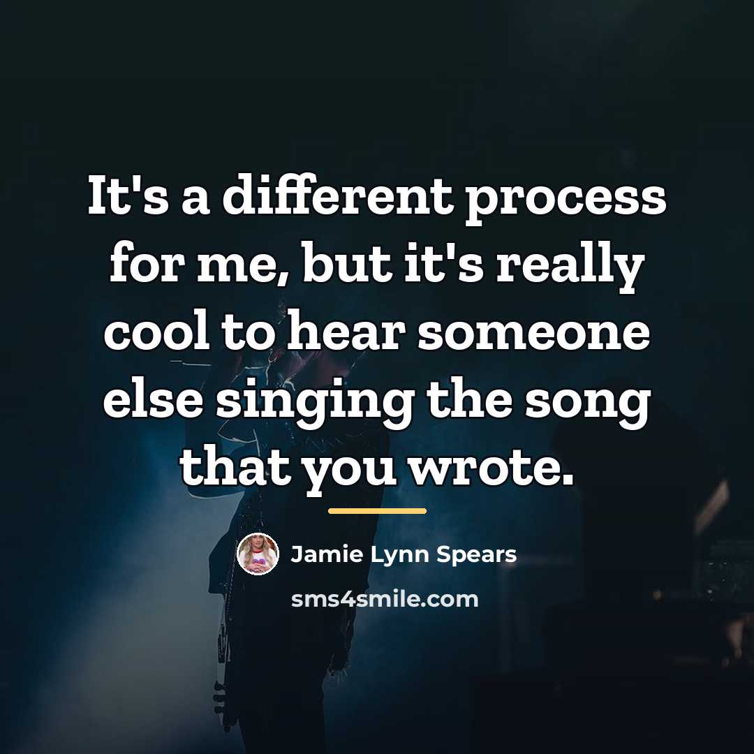 “It's a different process for me, but it's really cool…” quote by Jamie Lynn Spears
