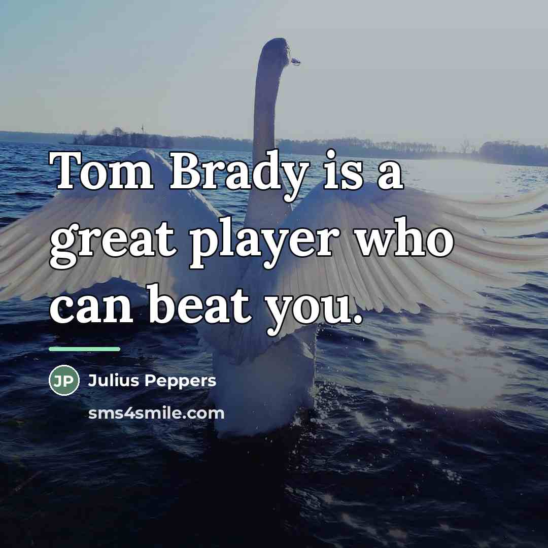 “Tom Brady is a great player who can beat you.…” quote by Julius Peppers