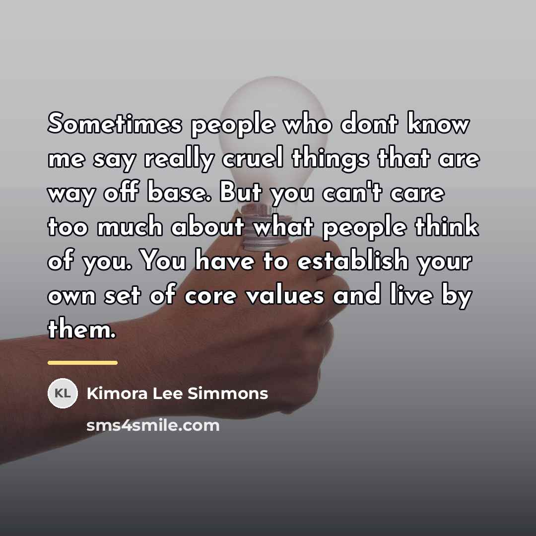 “Sometimes people who dont know me say really cruel things…” quote by Kimora Lee Simmons
