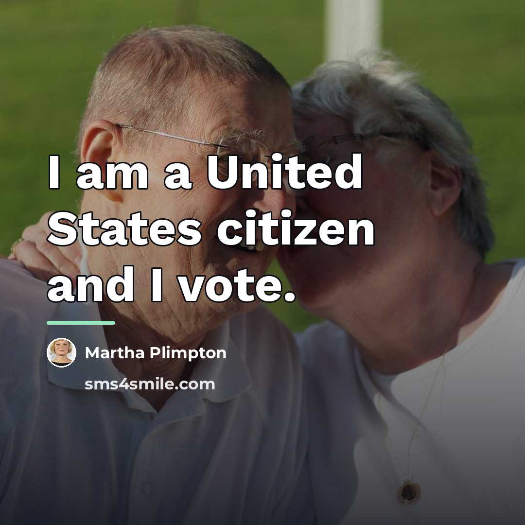 “I am a United States citizen and I vote.…” quote by Martha Plimpton