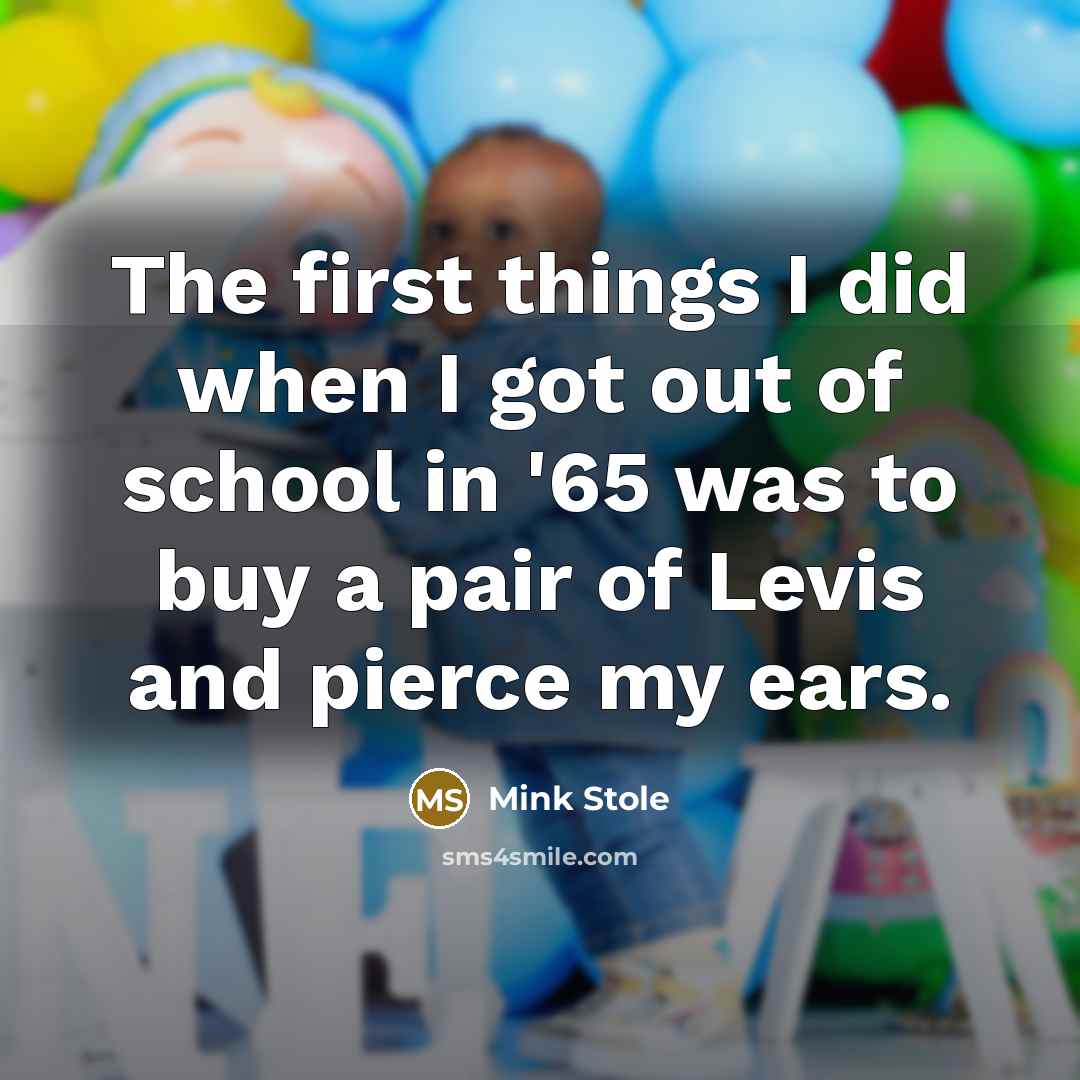 “The first things I did when I got out of…” quote by Mink Stole
