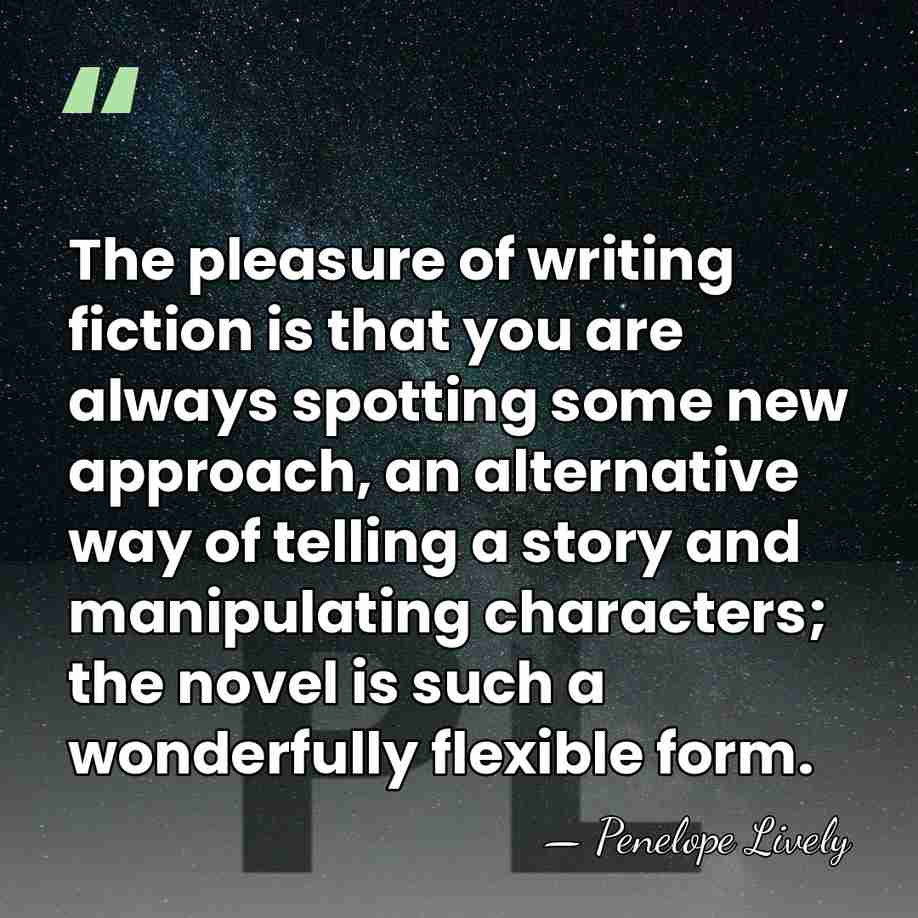 The pleasure of writing fiction is that you are always spotting some&hellip; - Penelope Lively