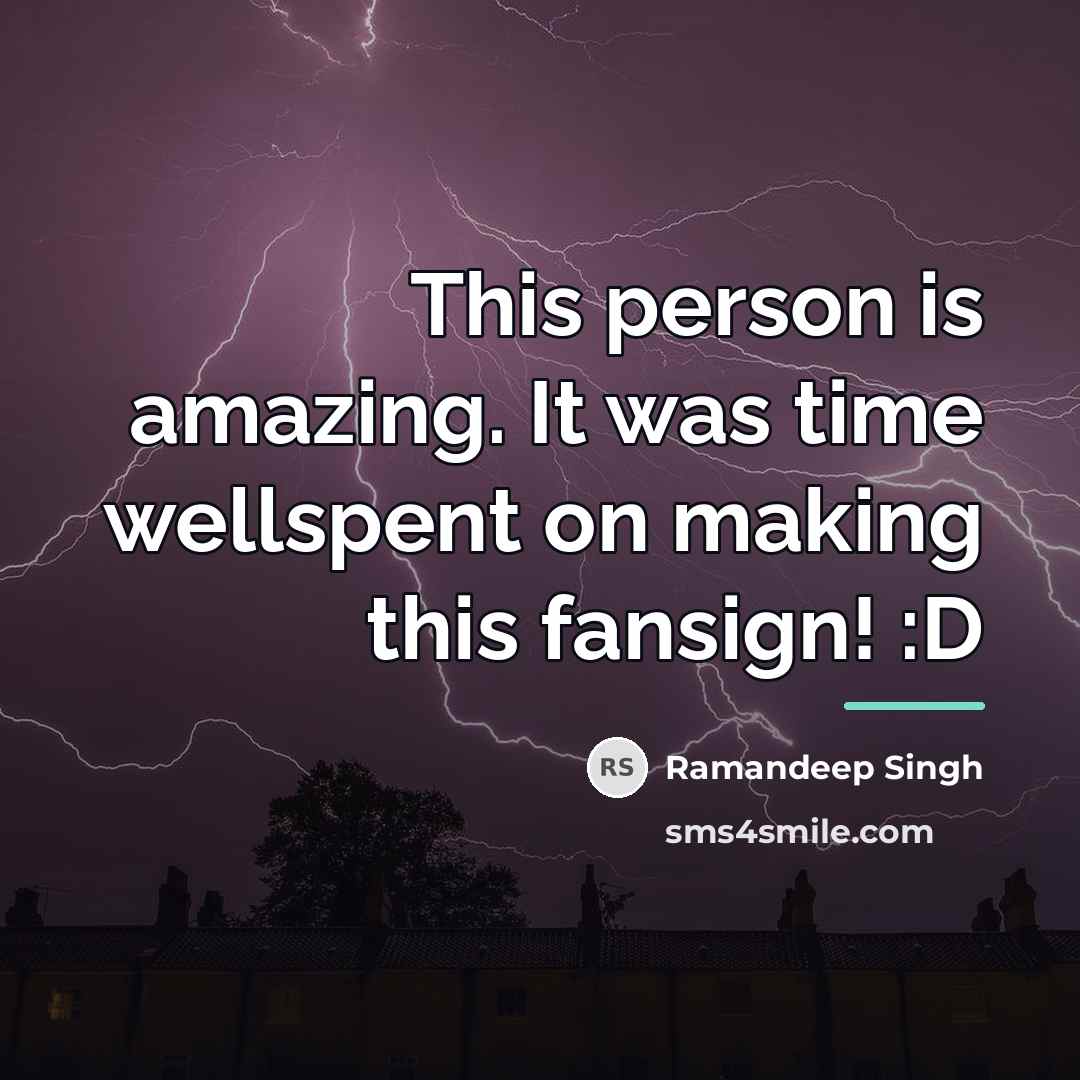 “This person is amazing. It was time wellspent on making…” quote by Ramandeep Singh