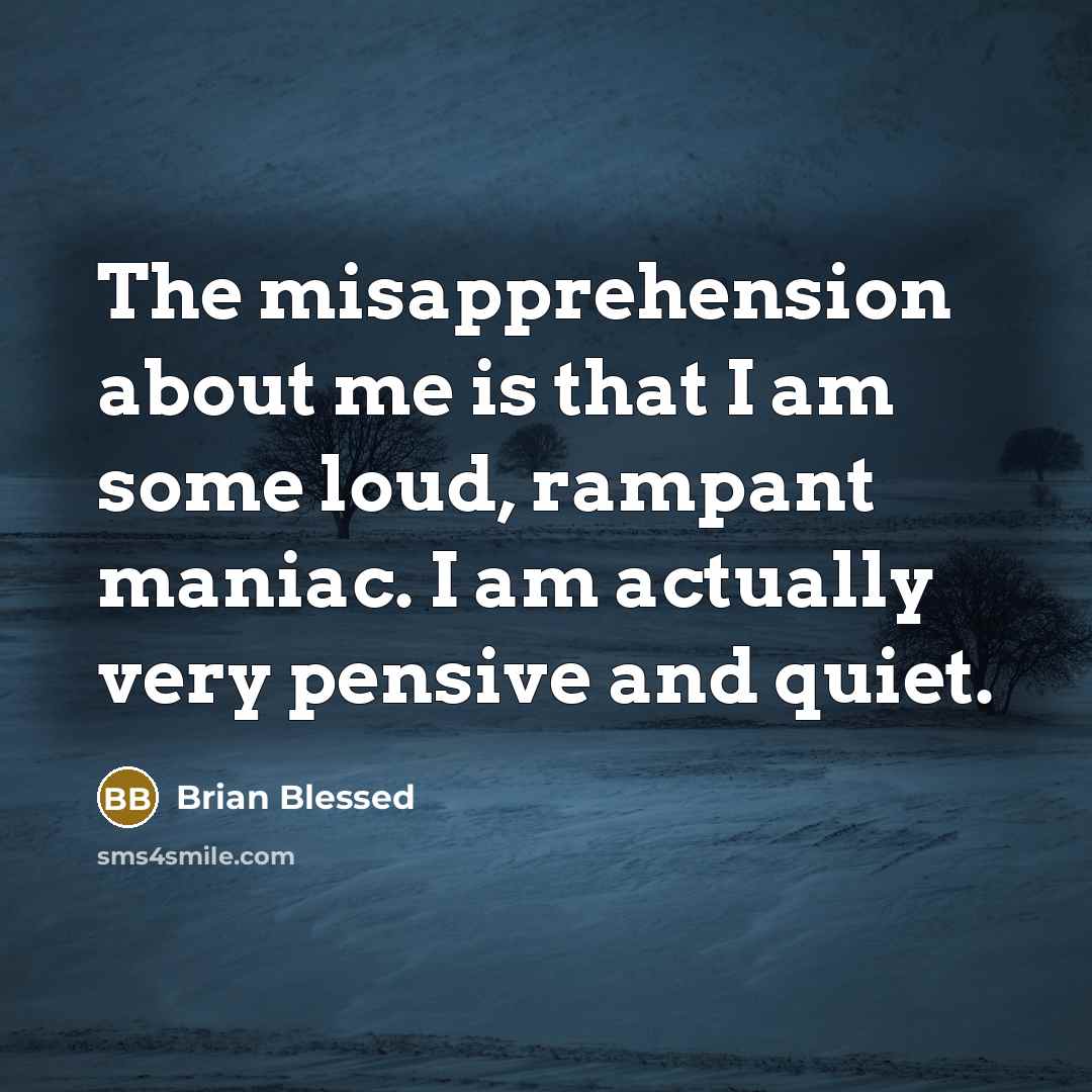 “The misapprehension about me is that I am some loud,…” quote by Brian Blessed