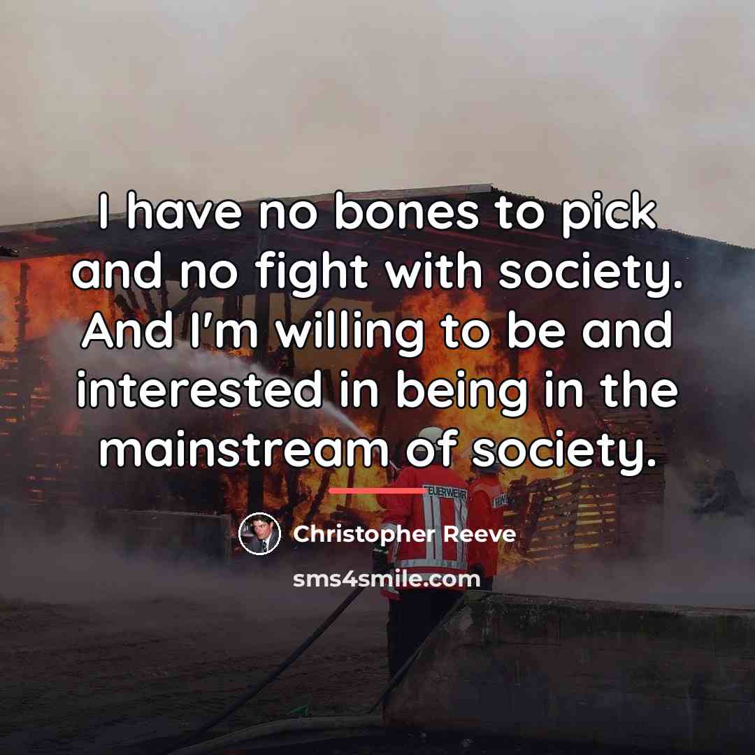 “I have no bones to pick and no fight with…” quote by Christopher Reeve