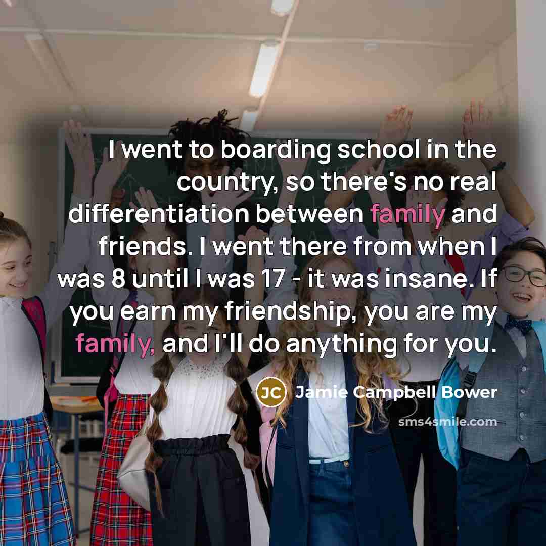 “I went to boarding school in the country, so there's…” quote by Jamie Campbell Bower