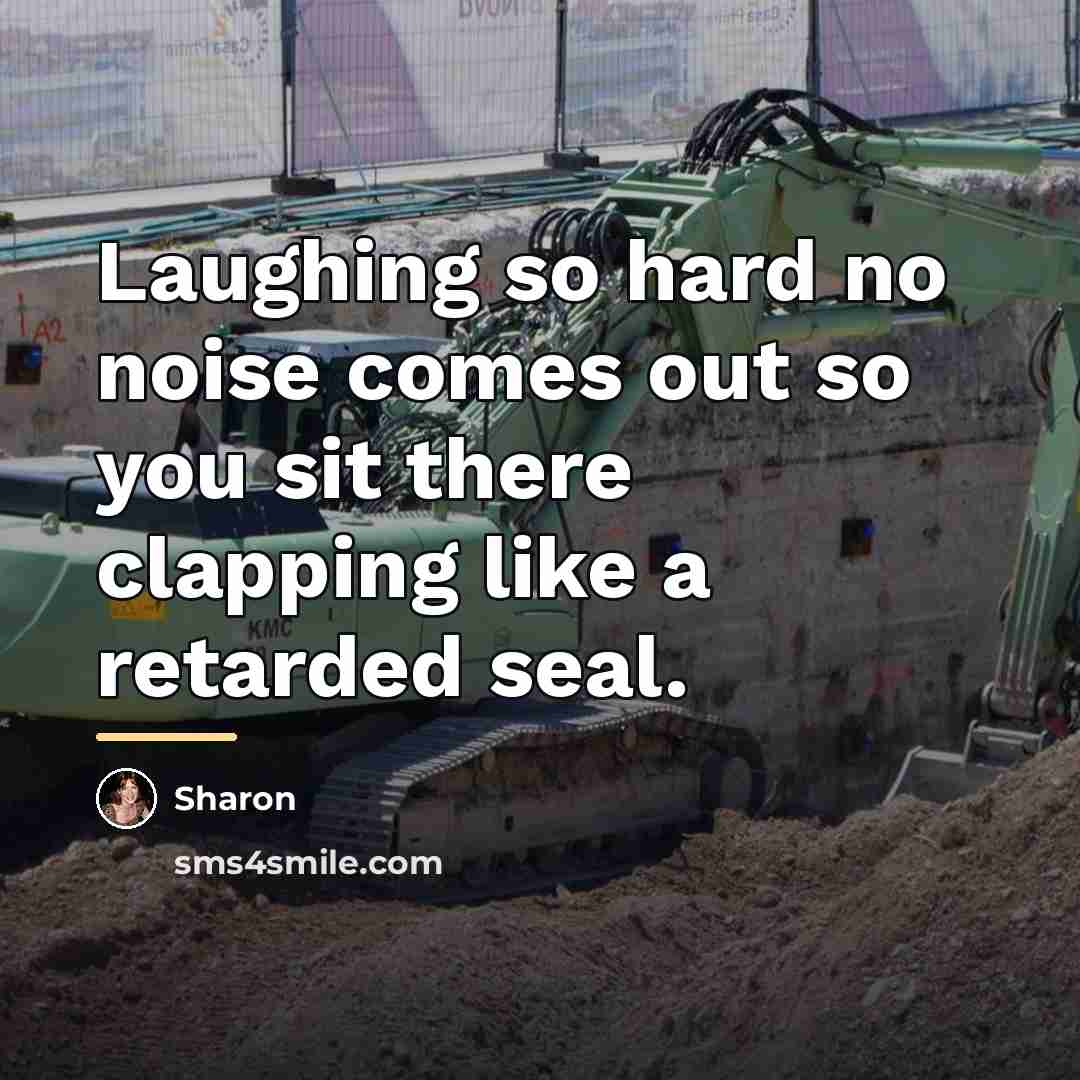 “Laughing so hard no noise comes out so you sit…” quote by Sharon