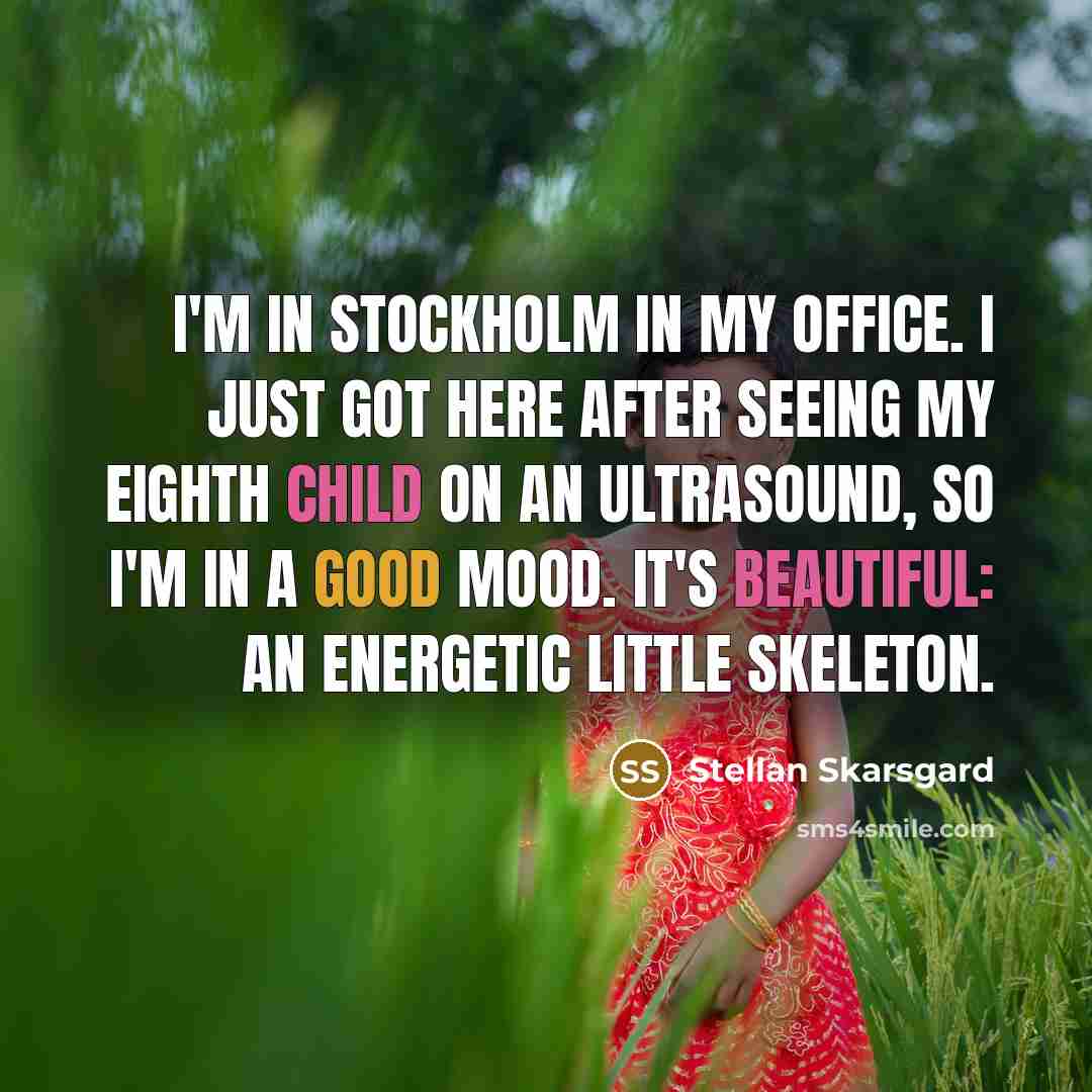 “I'm in Stockholm in my office. I just got here…” quote by Stellan Skarsgard