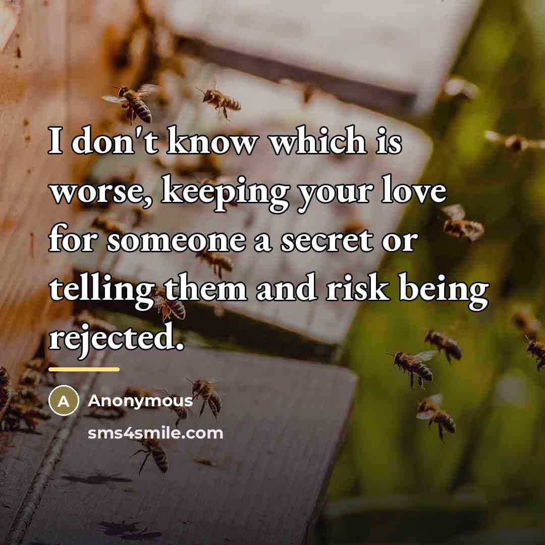 “I don't know which is worse, keeping your love for…” quote by Anonymous