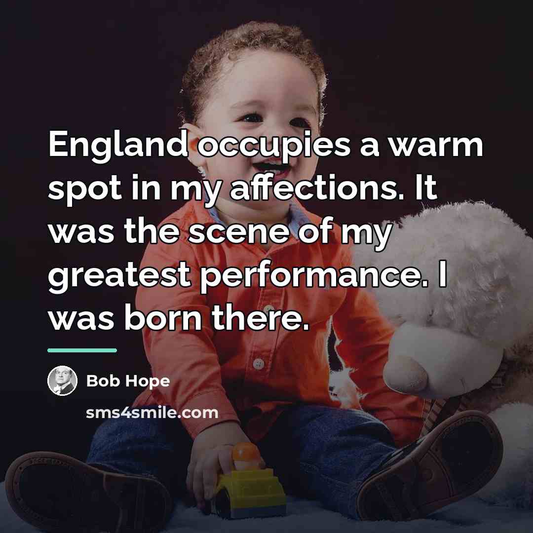 “England occupies a warm spot in my affections. It was…” quote by Bob Hope