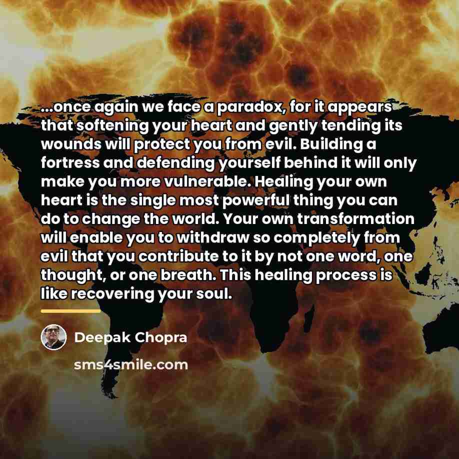 “...once again we face a paradox, for it appears that…” quote by Deepak Chopra
