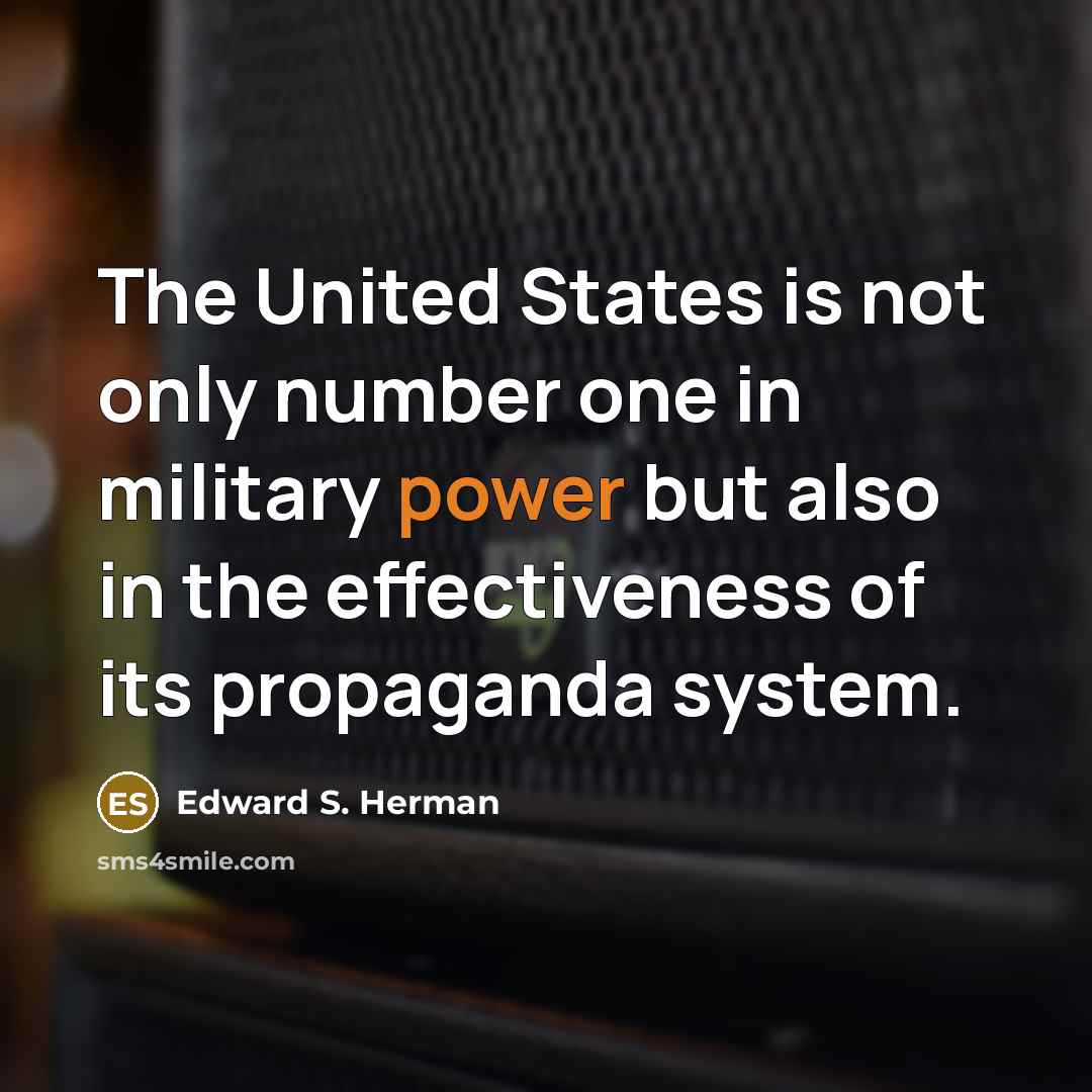 “The United States is not only number one in military…” quote by Edward S. Herman