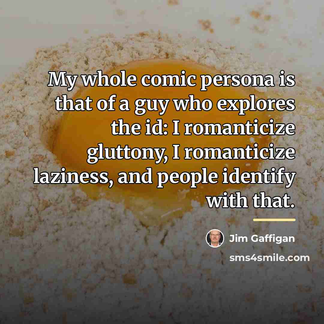 “My whole comic persona is that of a guy who…” quote by Jim Gaffigan
