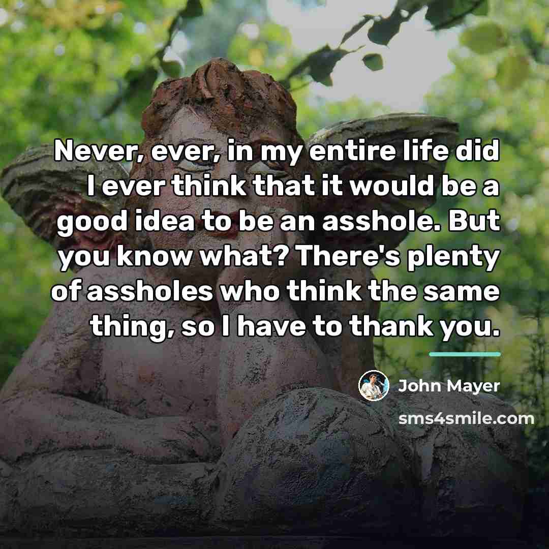 “Never, ever, in my entire life did I ever think…” quote by John Mayer