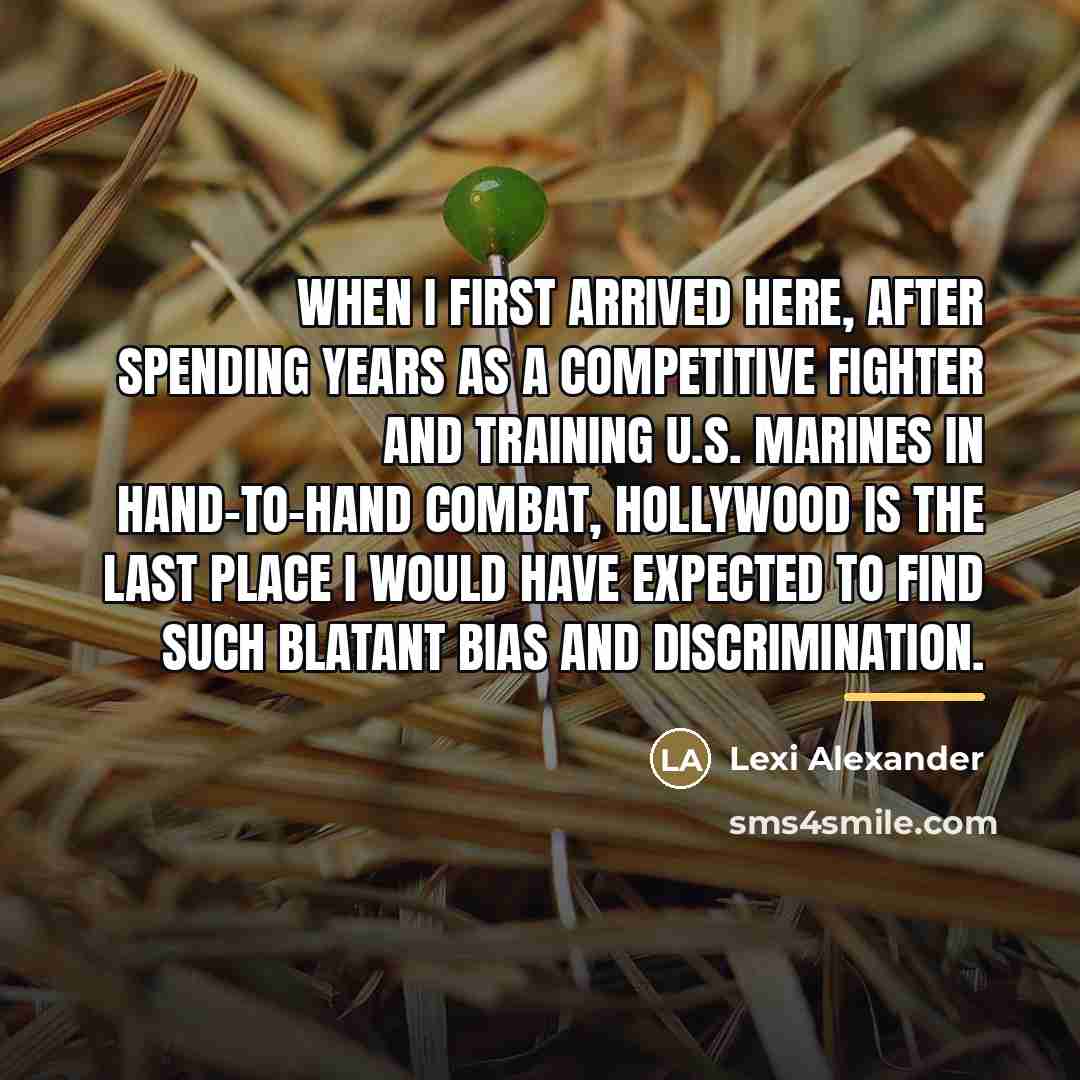 “When I first arrived here, after spending years as a…” quote by Lexi Alexander
