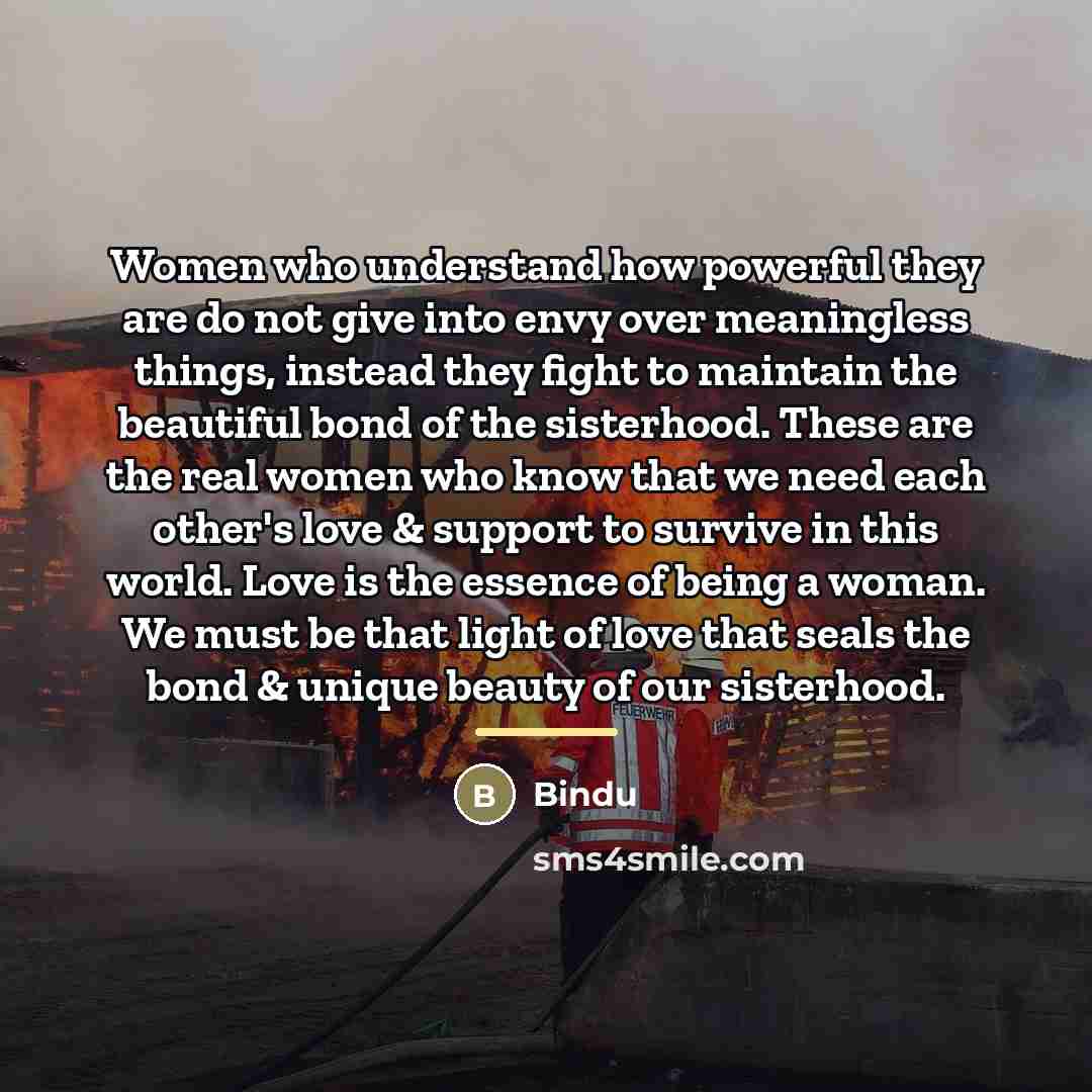 “Women who understand how powerful they are do not give…” quote by Bindu