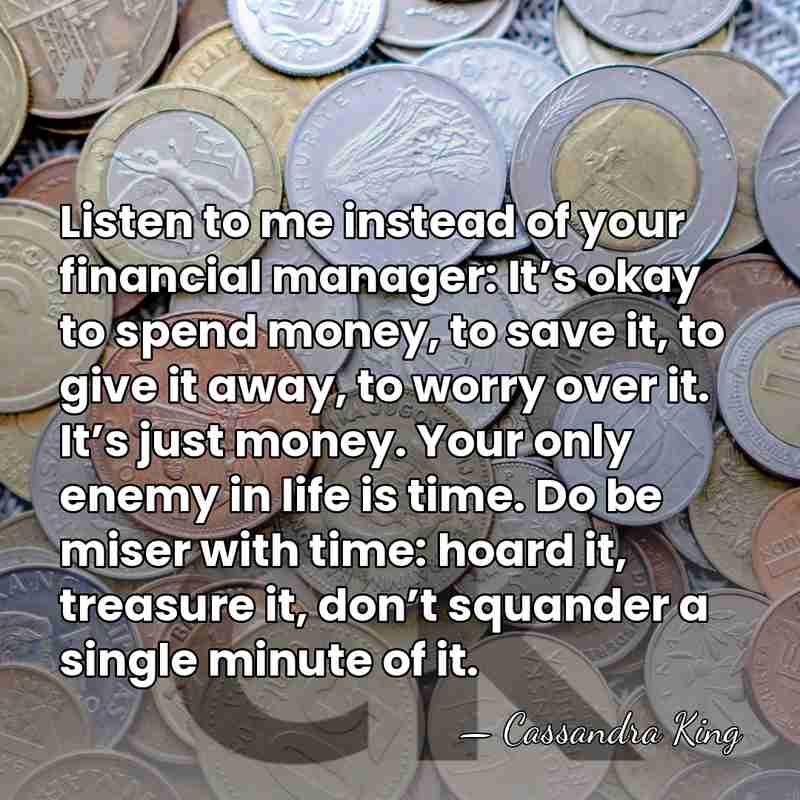 Listen to me instead of your financial manager: It’s okay to spend&hellip; - Cassandra King