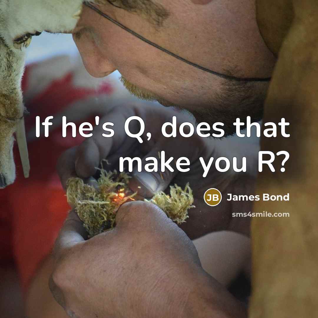 “If he's Q, does that make you R?…” quote by James Bond