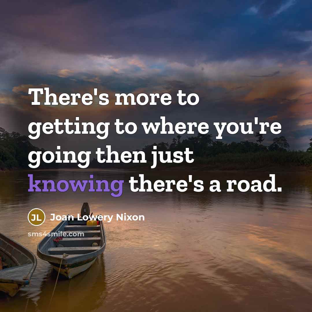 “There's more to getting to where you're going then just…” quote by Joan Lowery Nixon