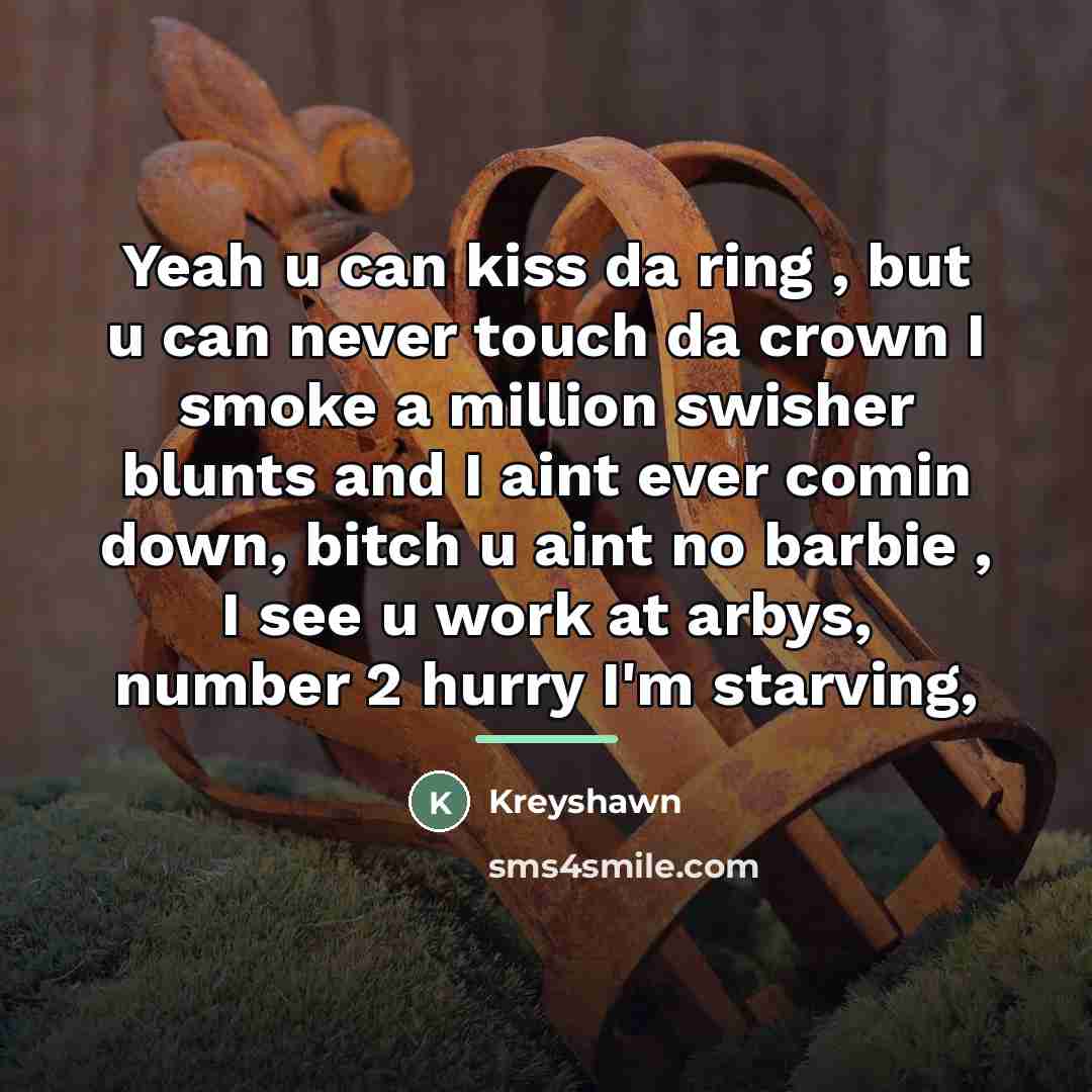 “Yeah u can kiss da ring , but u can…” quote by Kreyshawn